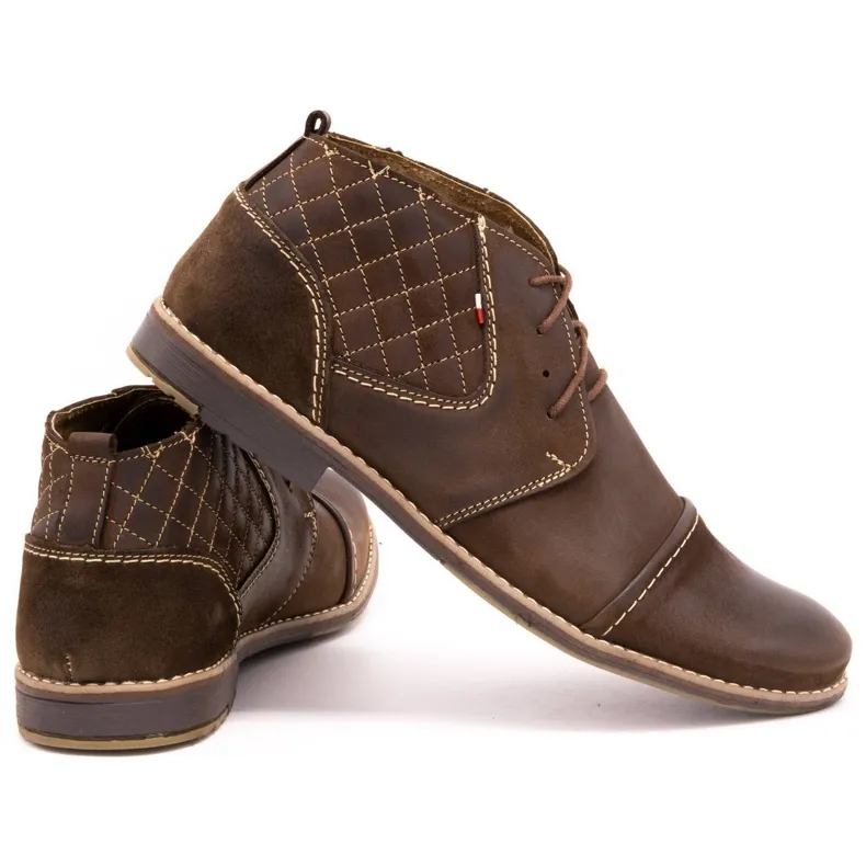 Olivier Chaussures matelassées pour hommes 254 marron brun