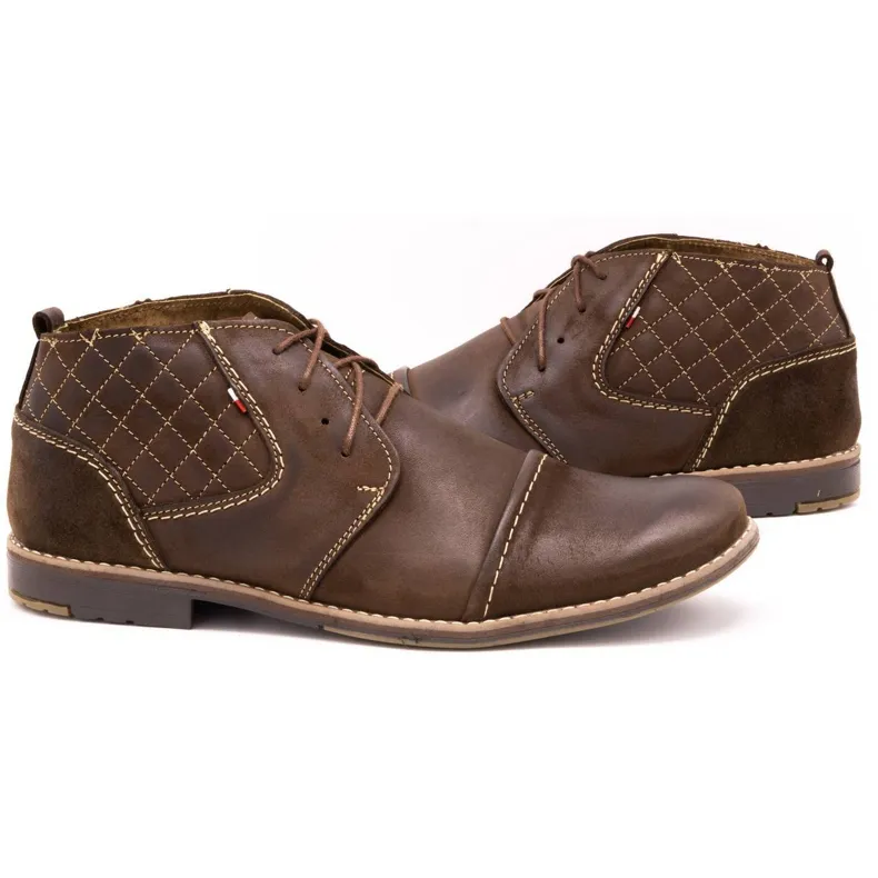 Olivier Chaussures matelassées pour hommes 254 marron brun