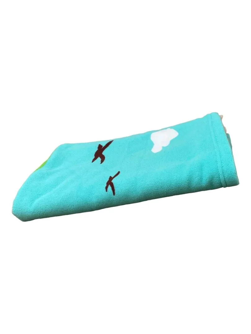 Pack ponchos et serviette microfibre enfant Swing - Vert clair