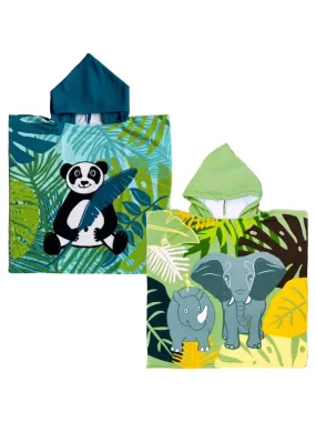 Pack ponchos microfibre enfant  Elephant + Panda - Multicolore