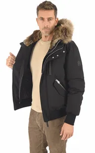 Parka Dixon noire Mackage - La Canadienne - Blousons Textile Noir