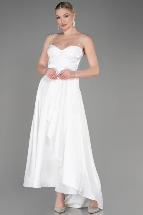 Robe de Cérémonie Midi Blanc ABK2063