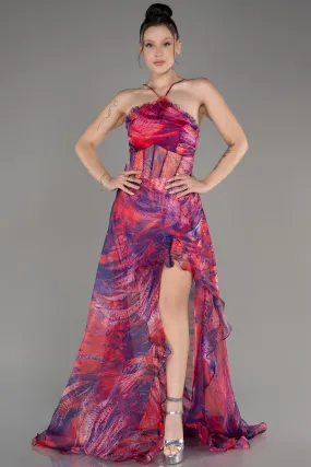 Robe De Soirée Longue Corail ABU3763