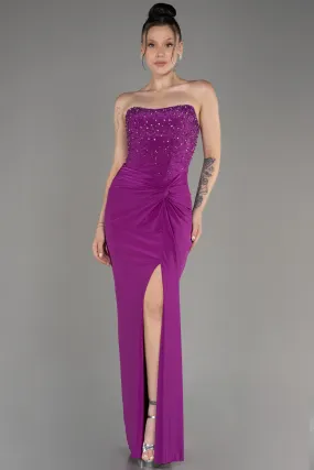 Robe de Soirée Longue Fushia ABU3977