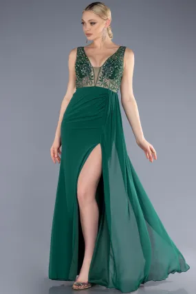 Robe de Soirée Longue Émeraude ABU3668