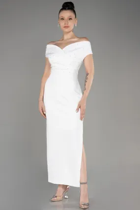 Robe De Soirée Midi Blanc ABK2004