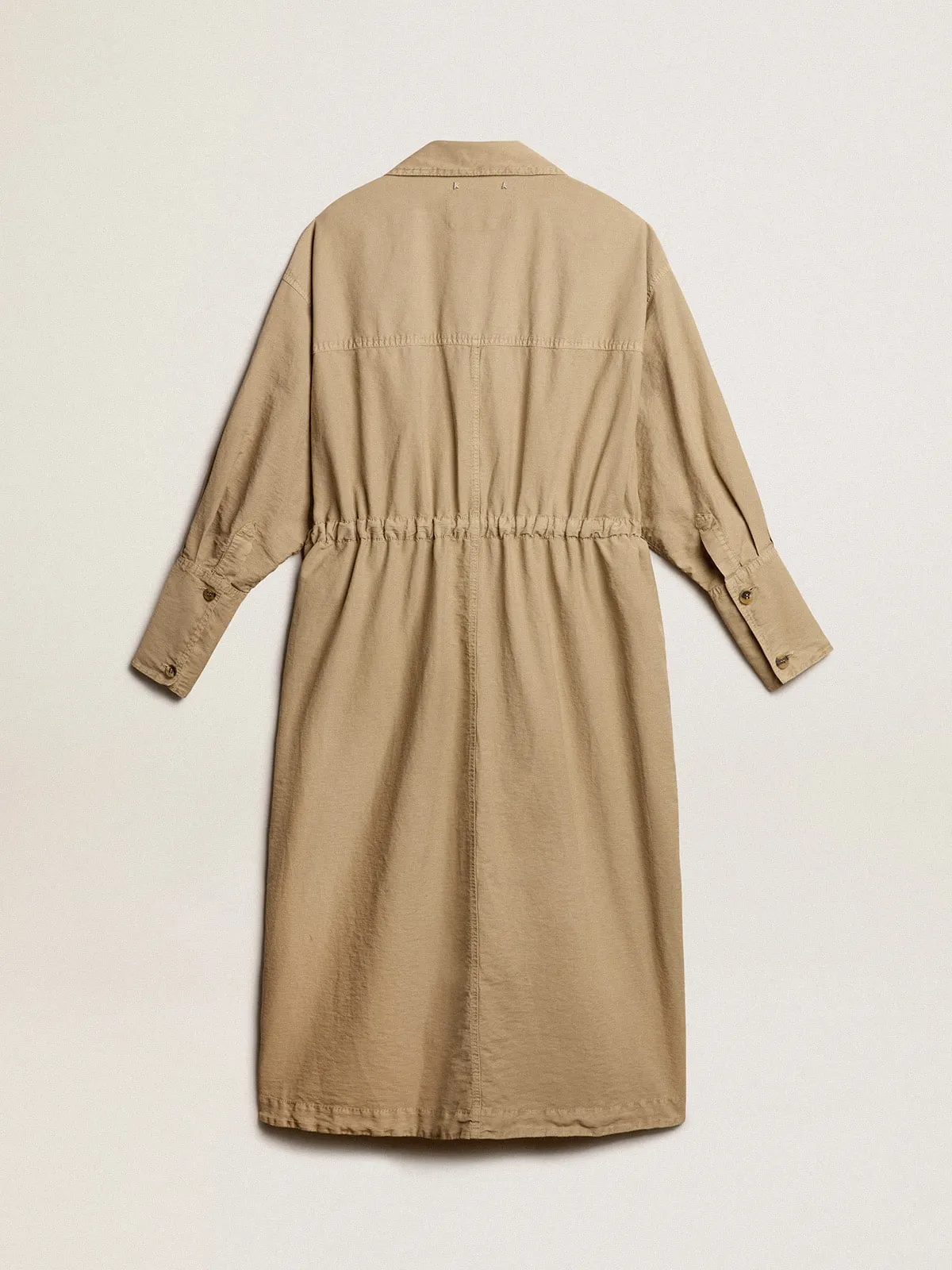 Robe trench en sergé de coton kaki | Golden Goose