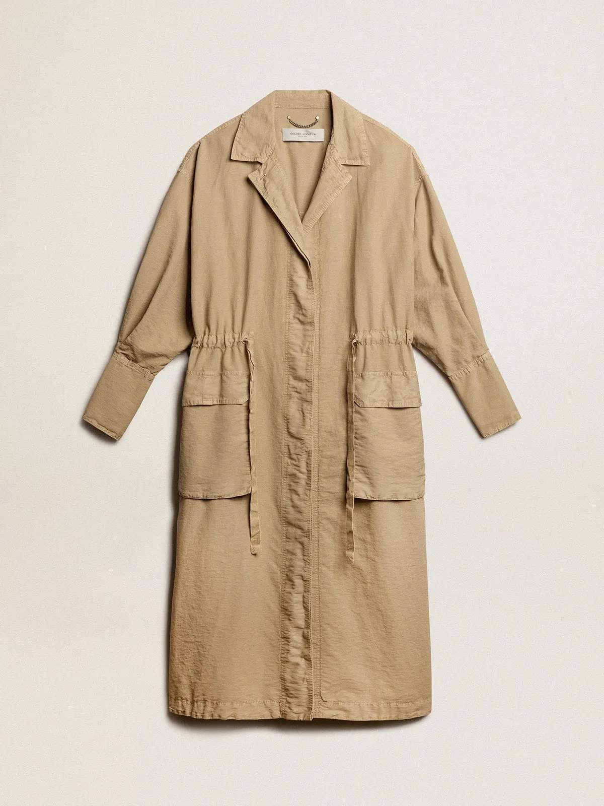 Robe trench en sergé de coton kaki | Golden Goose