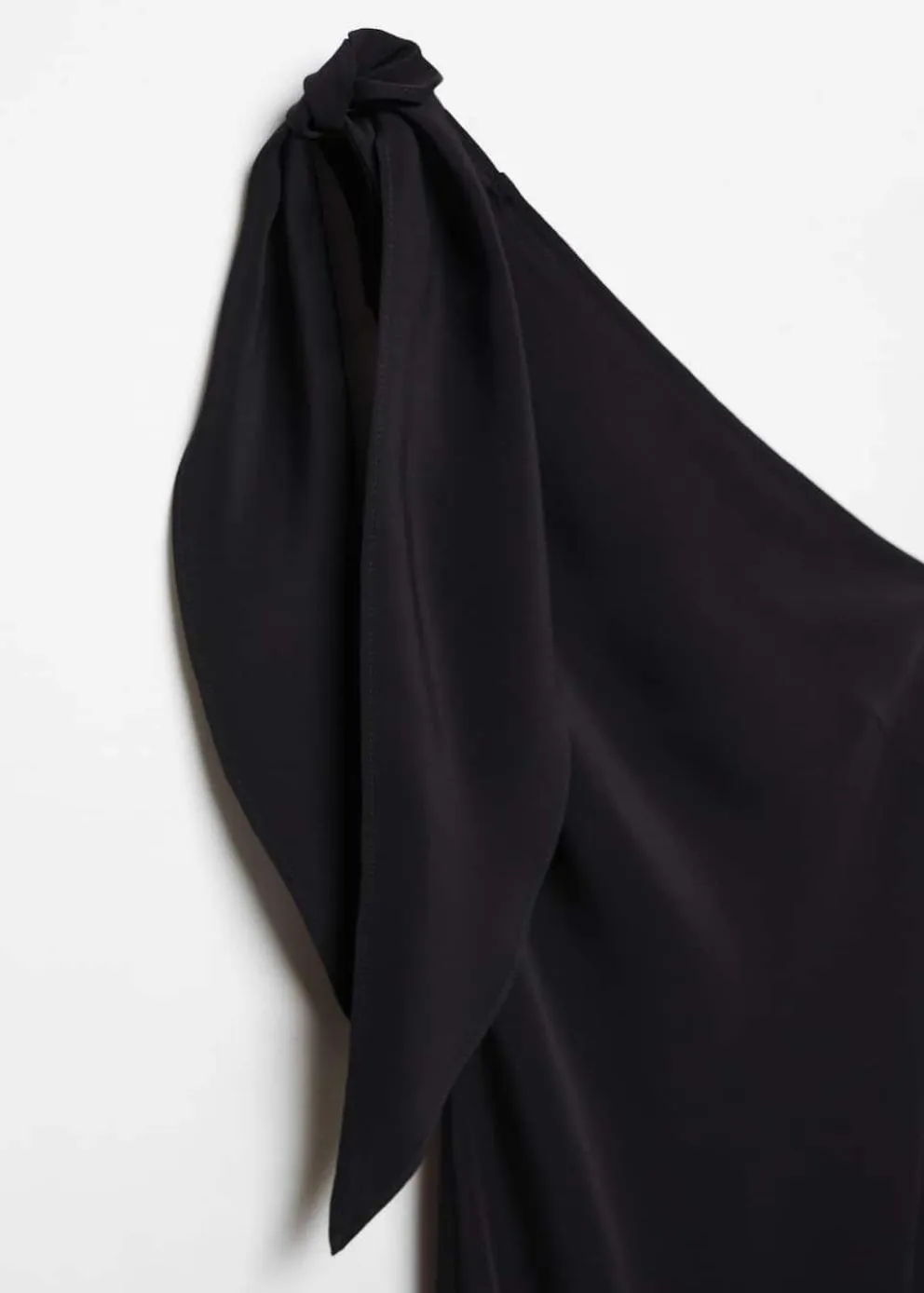 Robes Et Combinaisons | Femme MANGO Robe Asymétrique Nœud Noir