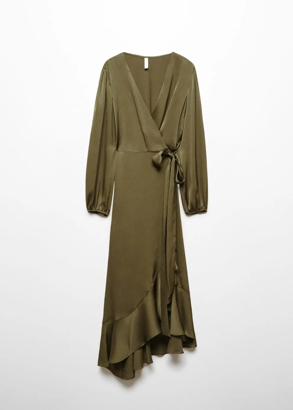 Robes Et Combinaisons | Femme MANGO Robe Cache-cœur à Volant Kaki