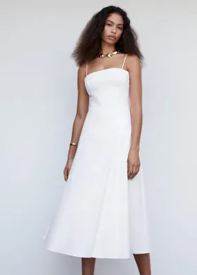 Robes Et Combinaisons | Femme MANGO Robe Midi Détail Dos Blanc Cassé