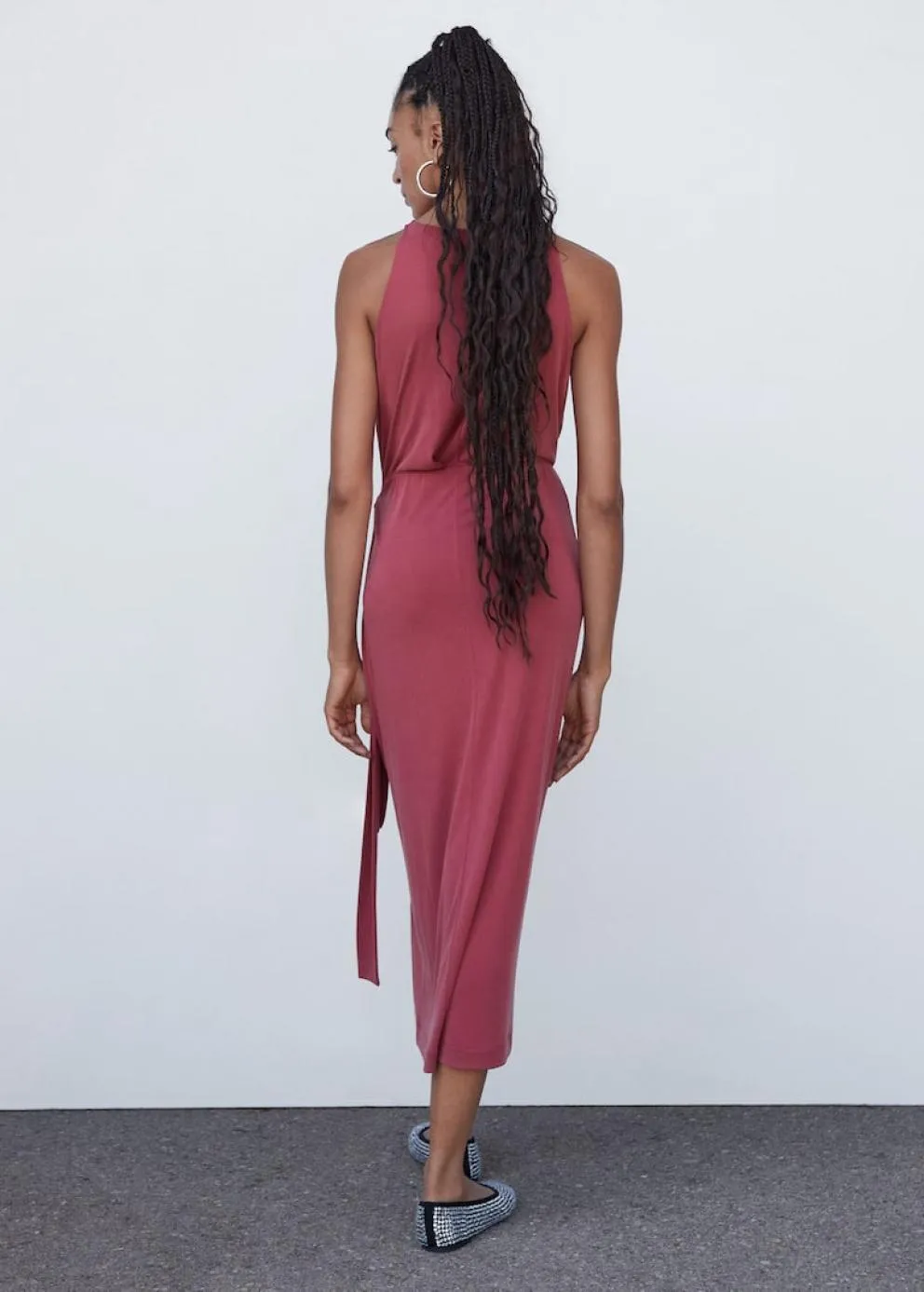 Robes Et Combinaisons | Femme MANGO Robe Modal Nœud Cerise