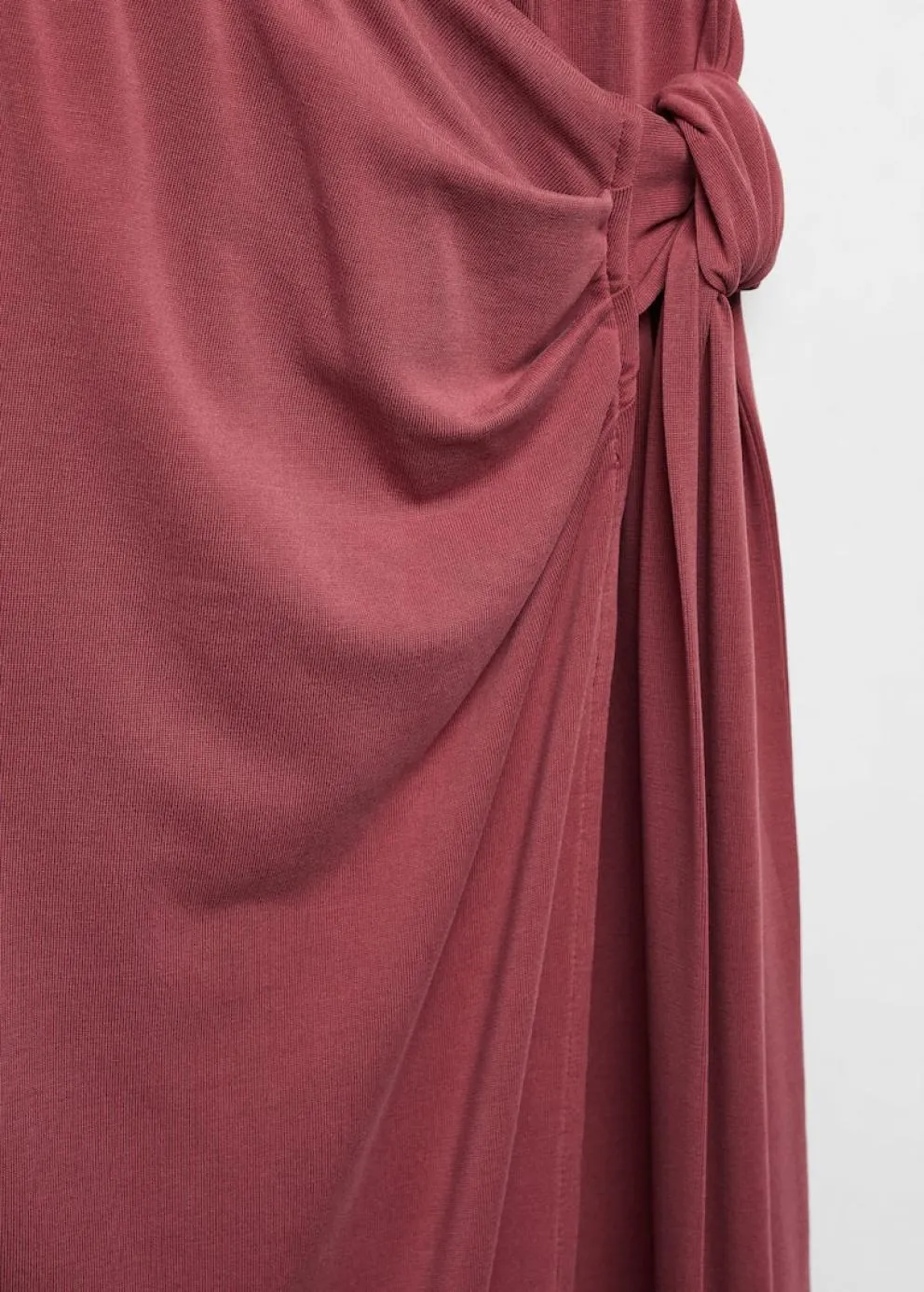 Robes Et Combinaisons | Femme MANGO Robe Modal Nœud Cerise