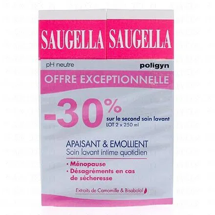 SAUGELLA Poligyn nettoyant doux lot de 2 flacons 250ml