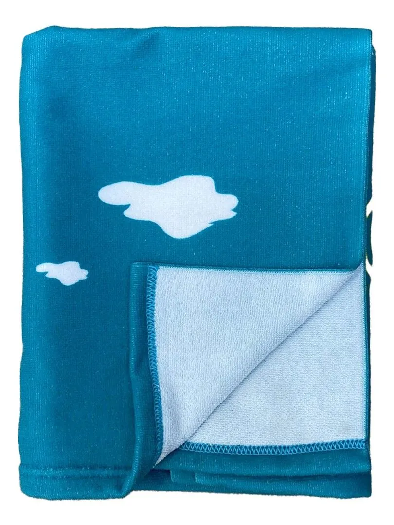 Serviette de plage microfibre Artic 70x140 250 g/m² - Bleu canard