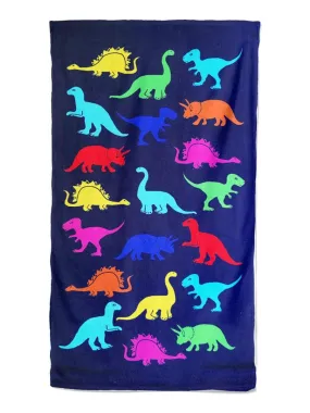 Serviette de plage microfibre Dino 70x140 250 g/m² - Bleu marine