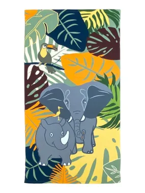 Serviette de plage microfibre Elephant 70x140 250 g/m² - Vert kaki