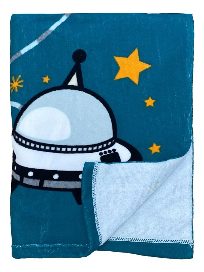 Serviette de plage microfibre Galactic 70x140 250 g/m² - Bleu canard