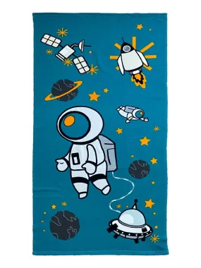 Serviette de plage microfibre Galactic 70x140 250 g/m² - Bleu canard