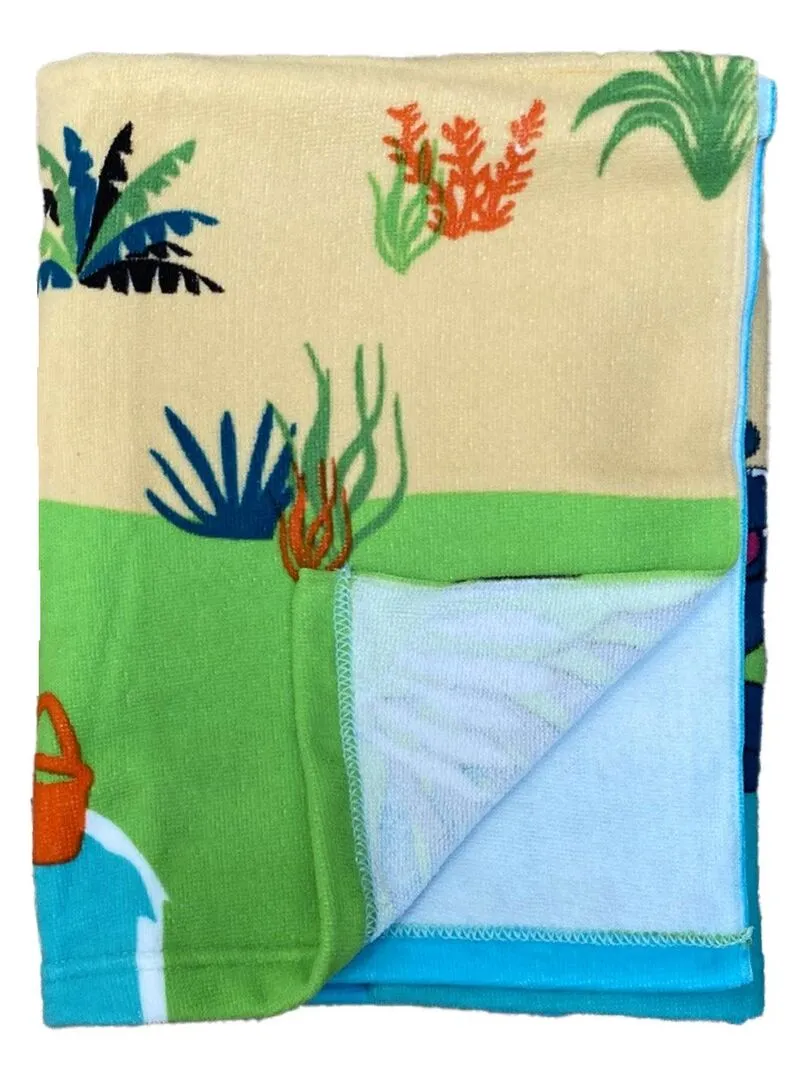 Serviette de plage microfibre Hippo 70x140 250 g/m² - Multicolore