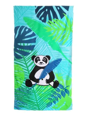 Serviette de plage microfibre Panda 70x140 250 g/m² - Vert