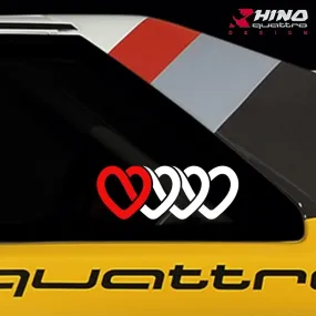 Sticker Audi Anneaux Cœurs Entrelacés