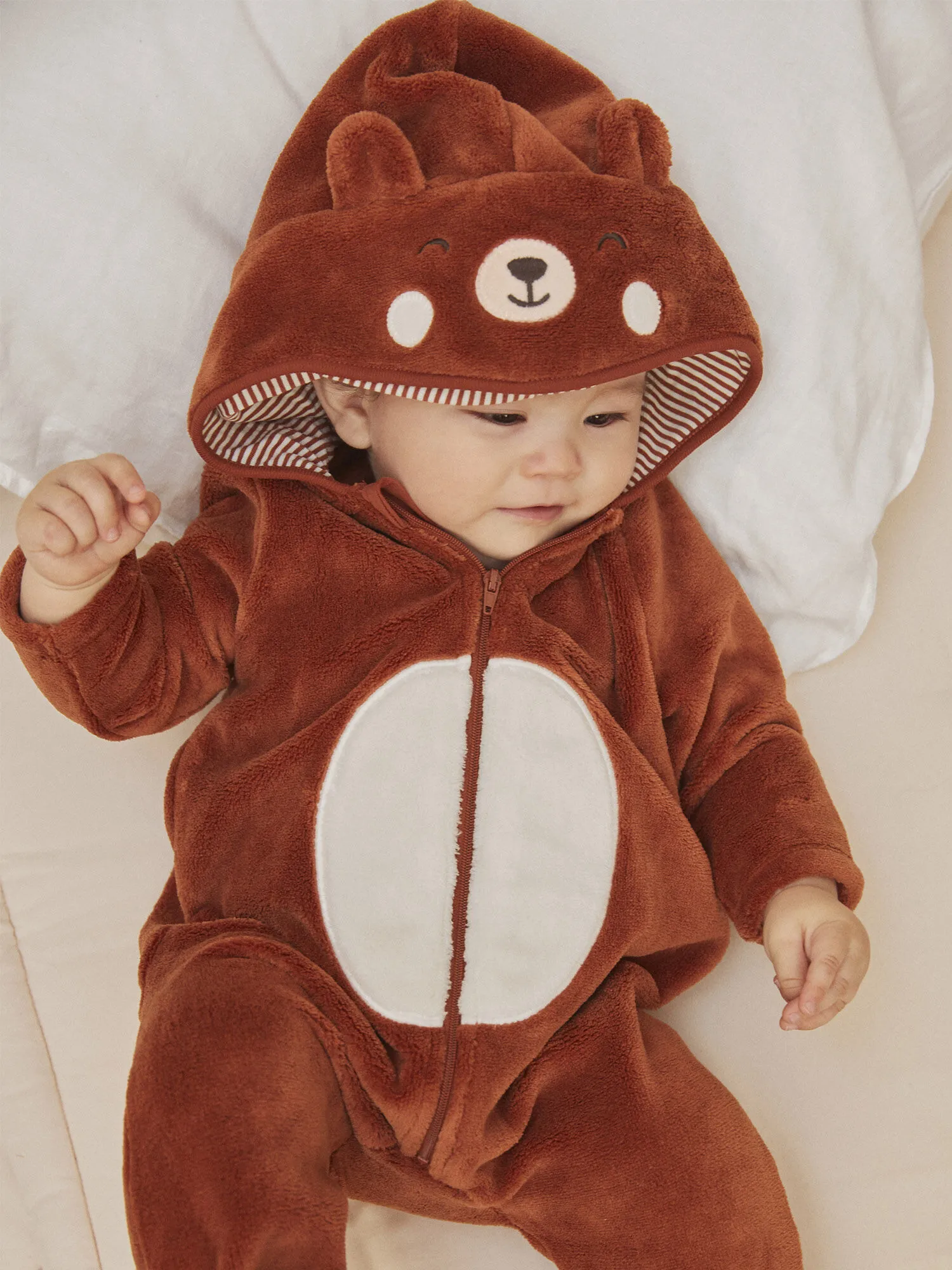 Surpyjama ourson chocolat en velours