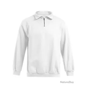 Sweat homme col zippé-PROMODORO White PRO505007