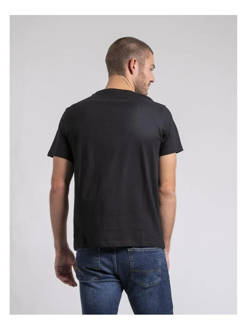 T-shirt col rond pur coton JOULIO - Noir