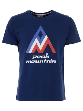 T-shirt manches courtes homme CIMES - PEAK MOUNTAIN - Bleu marine