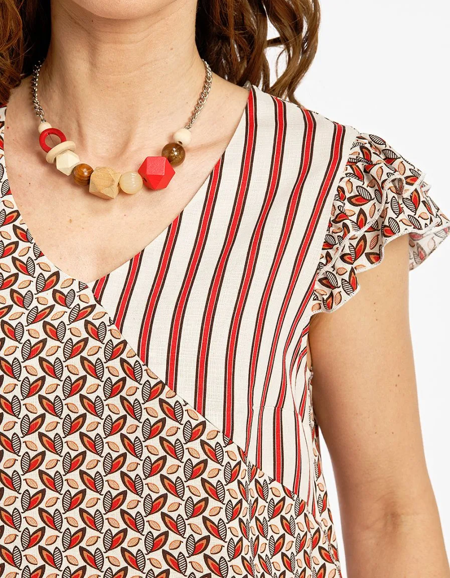 Top imprimé rouge - Blouses & Chemisiers