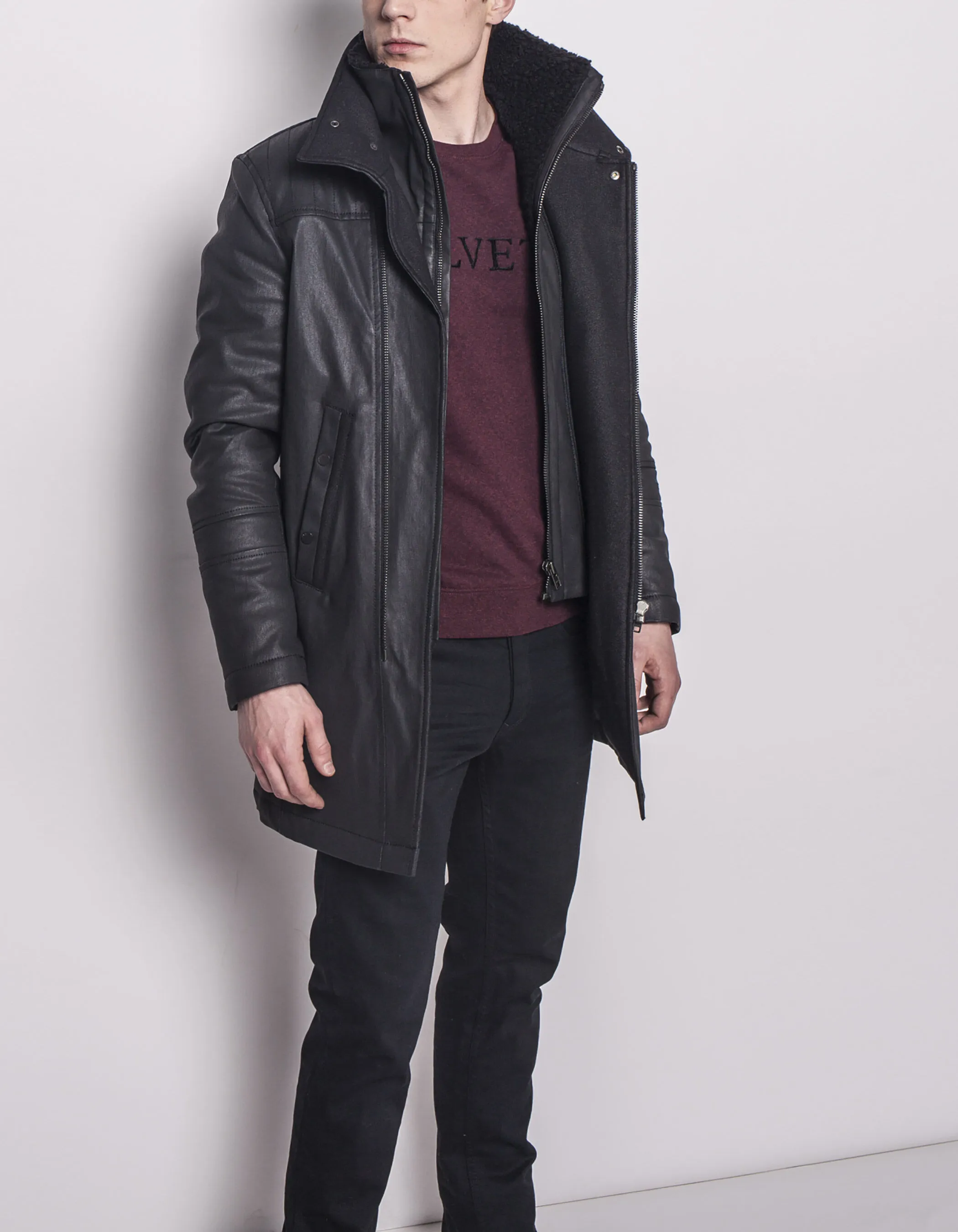 Trench homme noir