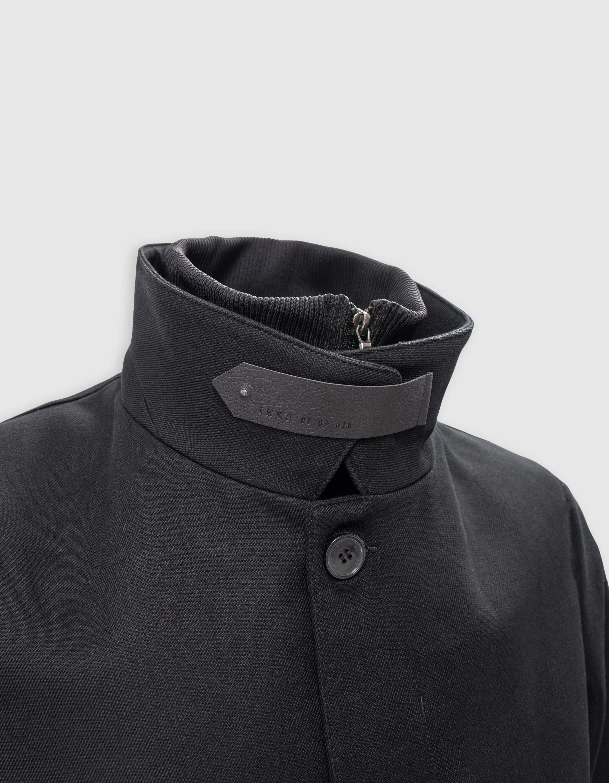 Trench noir avec parementure amovible Homme